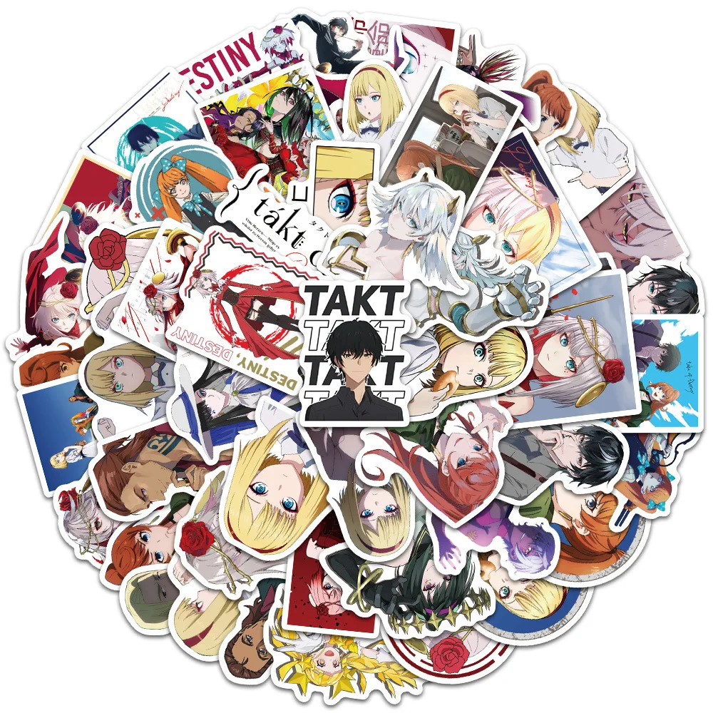 

10/30/50pcs/Set takt op.Destiny Japanese Anime Stickers For Notebook Computer Knapsack Skate Helmet Luggage Guitar Car Wall Desk