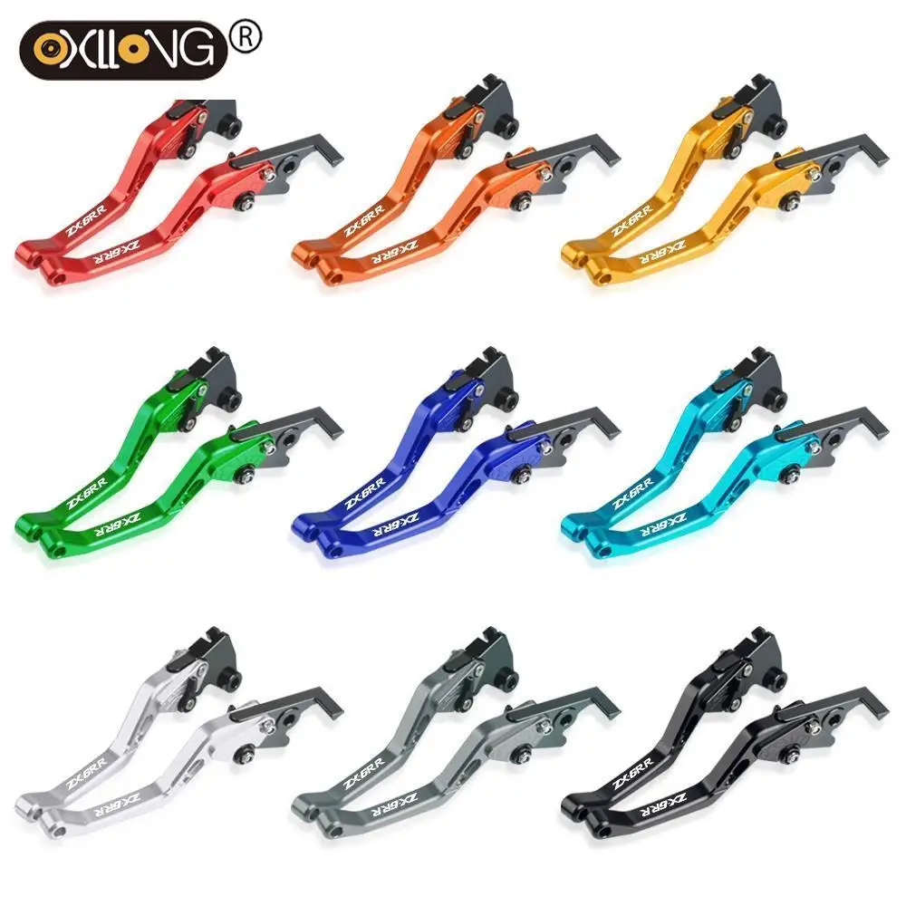 

For Kawasaki ZX636R ZX6RR Motorcycle Short Aluminum Adjustable Brake Clutch Levers ZX 636R 05-06 ZX 6RR 2000-2006 Accessories