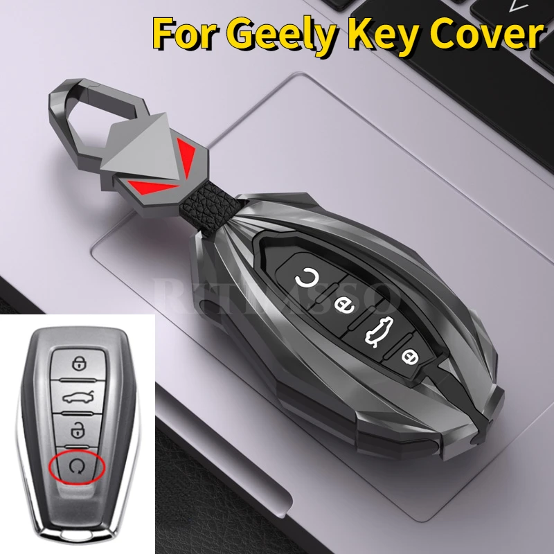 

Colorful Alloy Car Remote Key Case Cover Holder Shell for Geely Emgrand X7 EX7 Coolray 2019-2020 Auto Styling Fob Accessories