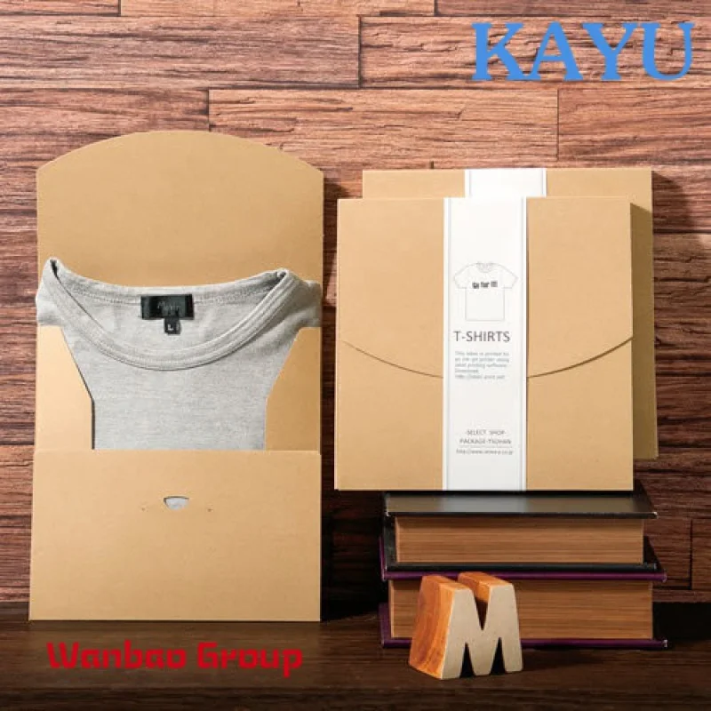 Custom Logo Printing Paper A4 Kraft Paper Cardboard Envelope Box T-Shirt Shirt Clothing Packaging Envelopes