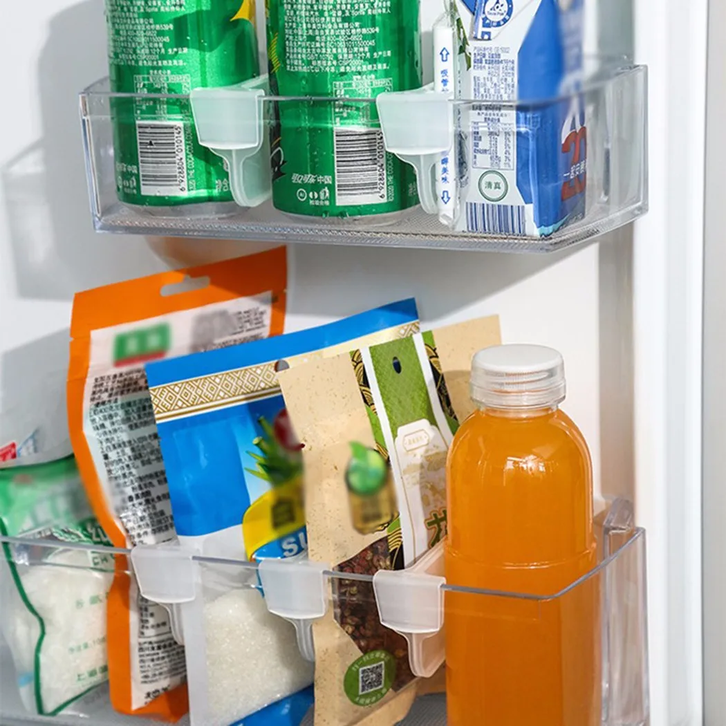 

4PCS/Set Refrigerator Storage Partition Board Plastic Divider Storage Splint For Kitchen Bottle Can Shelf Sorting Partition Boar