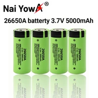 original 26650a 3 7v 5000mah battery high capacity 26650 20a power battery lithium ion rechargeable battery for toy flashlight