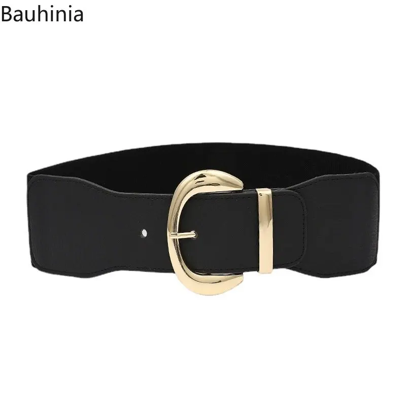 Bauhinia Youth Ladies Fashion Stretch Woven Designer Wide Belt 70/80cm All-match Slim Fit Woman Cummerbunds