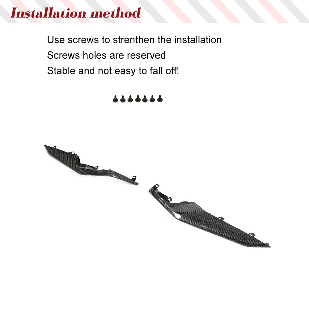 Для Chevrolet Corvette C8 Z06 2020-2024 настоящий карбоновый передний бампер сплиттер Canards