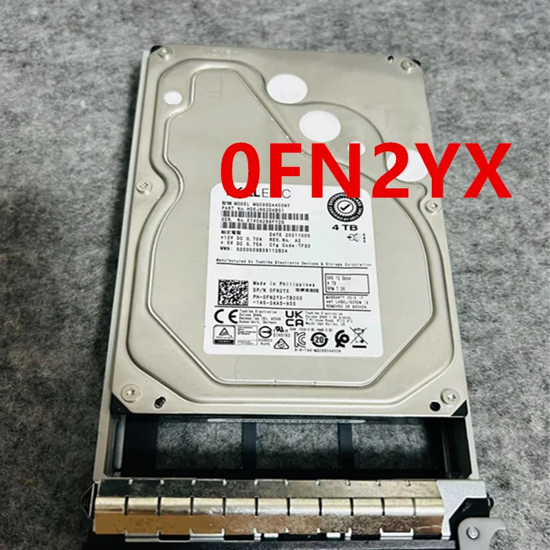 

Original Almost New Hard Disk For DELL 4TB SAS 3.5" 7200RPM 128MB Hard Drive FN2YX 0FN2YX MG08SDA400NY