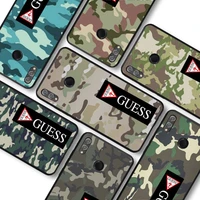 luxury guess army green camouflage phone case for huawei honor10lite 10i 20 8x 10 honor9lite 9xpro coque