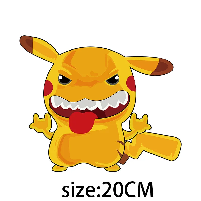 Pokemon Pikachu Iron on Transfer Patches for Clothing DIY Washable Kids T-shirt Anime Heat Transfer Thermal Clothes Sticker Gfit images - 6