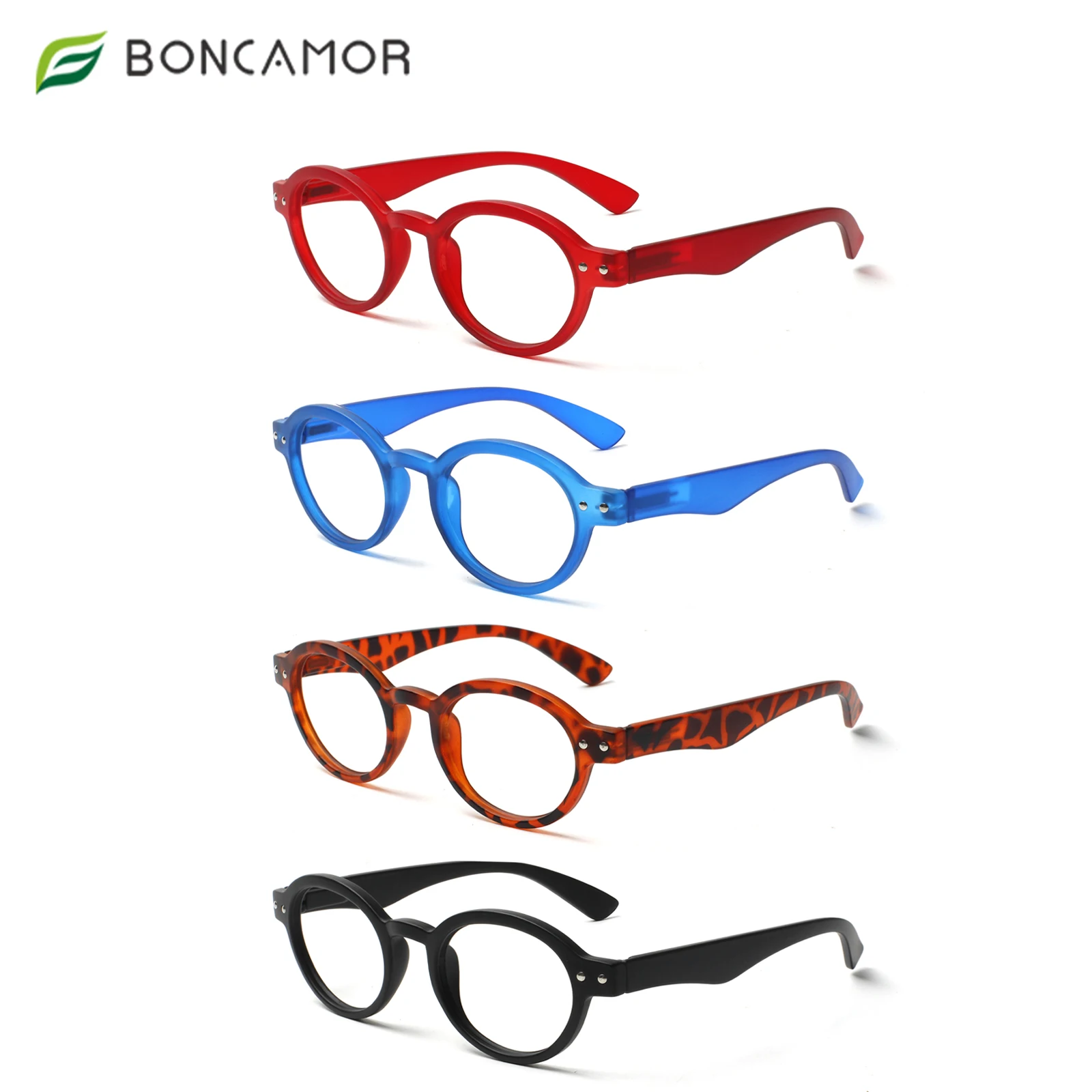 

BONCAMOR Reading Glasses for Men and Women Anti-blue Light Optical HD Lenses Refraction Prescription Glasses 0 +1.0 +2.0 +3 +4.0