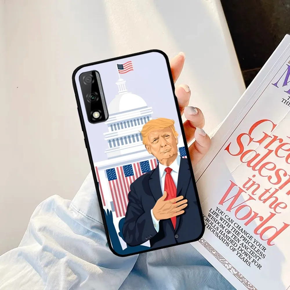Чехол для телефона с рисунком Trump Fun Huawei Y9 6 7 5 Prime Enjoy 7s 8 Plus 7a 9e 9plus 8E Lite Psmart Shell