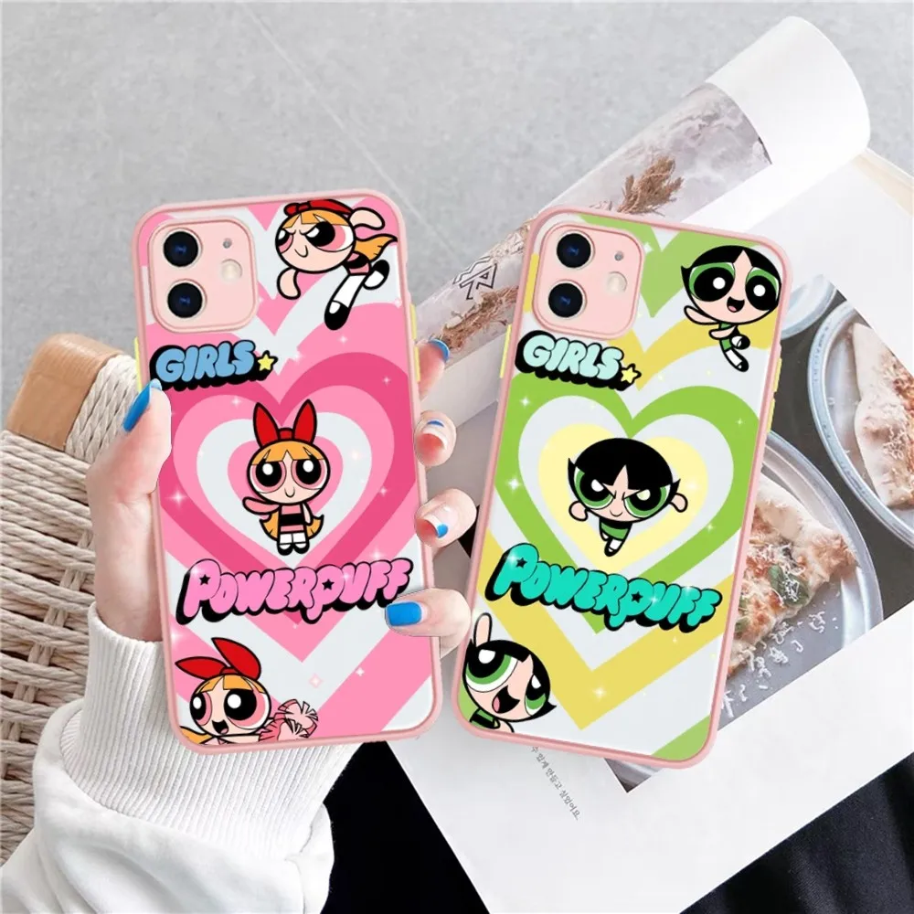 

Lovely Cartoon Girl Phone Case For iPhone 14 X XR XS 7 8 Plus 11 12 13 pro MAX 13mini Matte Shockproof Case