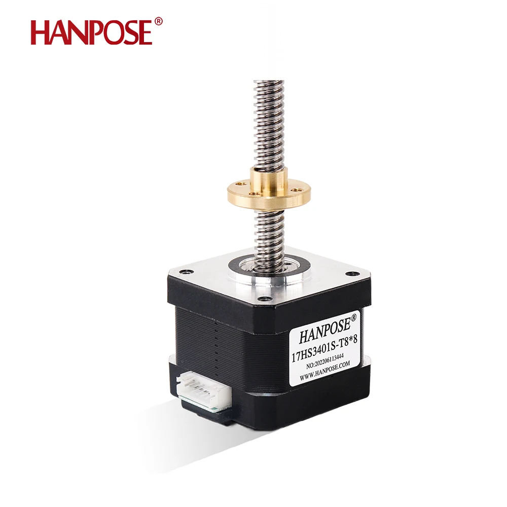 HANPOSE 17HS3401S-T8*8 300 мм винтовой стержень линейный шаговый двигатель Nema17 1.3A 28N.CM