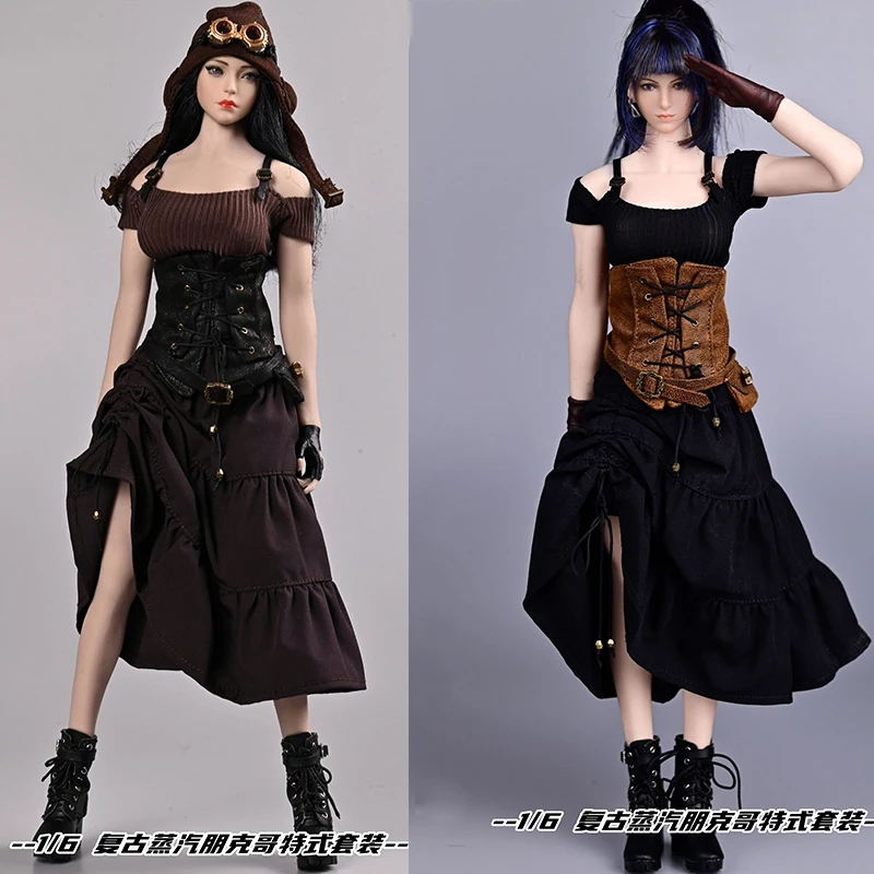 

SA Toys SA012 1/6 Scale Female Vintage Steampunk Gothic Clothes Suit Model for 12 inches Action Figure Body Doll