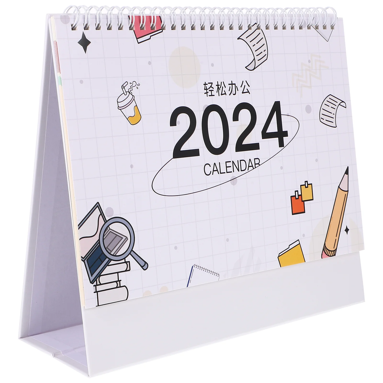 

Традиционный китайский Настольный календарь-планировщик, настольное украшение для бизнеса, офиса, работы, часы с плановым календарем