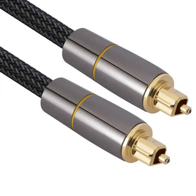 Al Audio Cable Splitter Braided Al Cable High-Speed Slim Fiber Cable Soundbar Cable For Stereo Systems Amplifiers & Home Cinema
