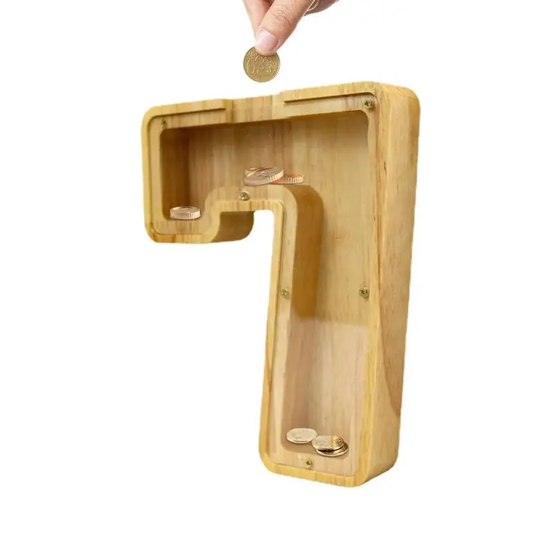 

Money Bank Number Cash Saving Box Wooden Money Saving Box Coins Money Box Savings Money Box Birthday Christmas Gift For Kids