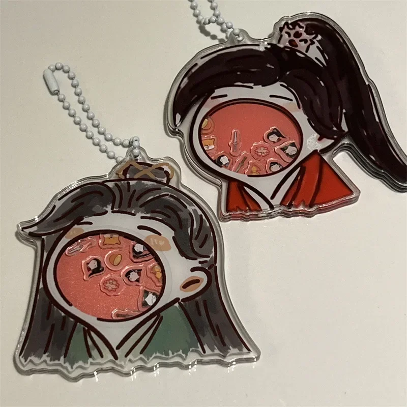 Фото Аниме Tian Guan Ci Fu Музыкальный брелок Xie Lian Hua Cheng кольцо для ключей Косплей небо официальное благословение Забавный расстегивающийся ювелирный подарок №2