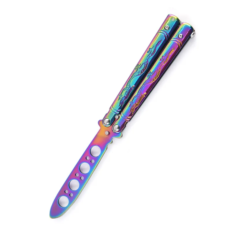 Портативный Учебный нож-бабочка CSGO Balisong тренировочный карманный складной нож из