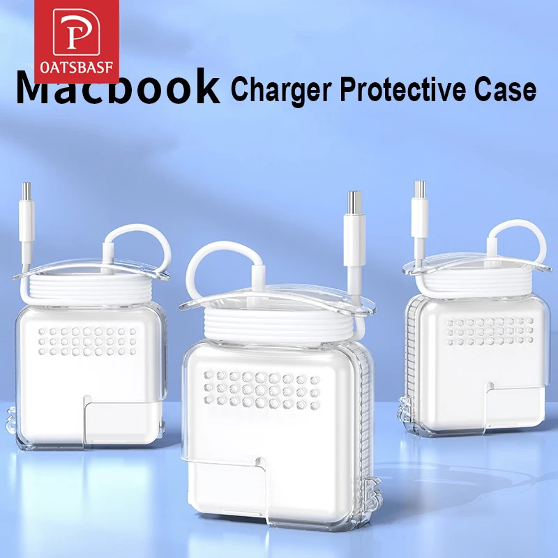 

OATSBASF For Macbook Adapter Organizer Case For Laptop iPhone Charger Protective Cover 20W/30W/61W/87W/96W Charging Cable Winder