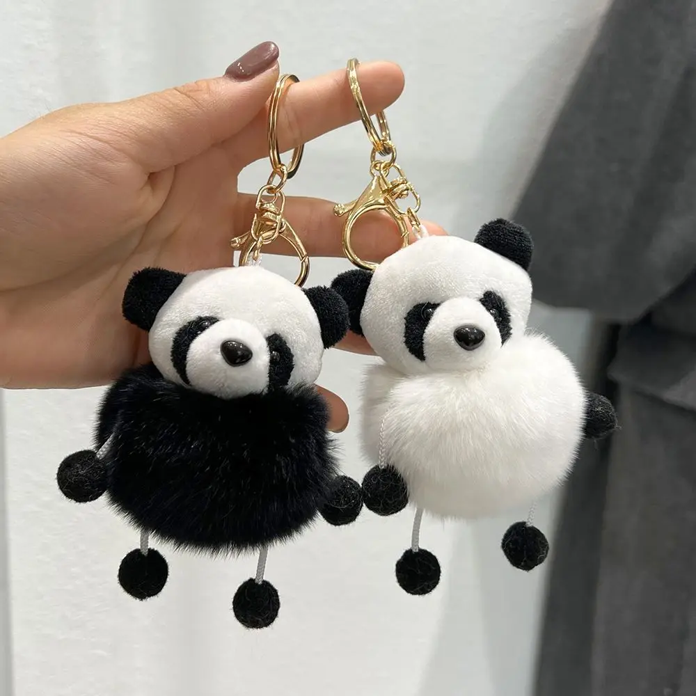 

Plush Doll Toy Simulation Panda Plush Stuffed Toy Mini Panda Keychain Home Desk Decoration Adult Key Accessories Bag Pendant