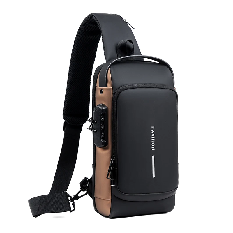 

Деловая нагрудная сумка-мессенджер для мужчин, портфель на плечо для путешествий с защитой от кражи, многофункциональная мужская сумка-слинг через плечо