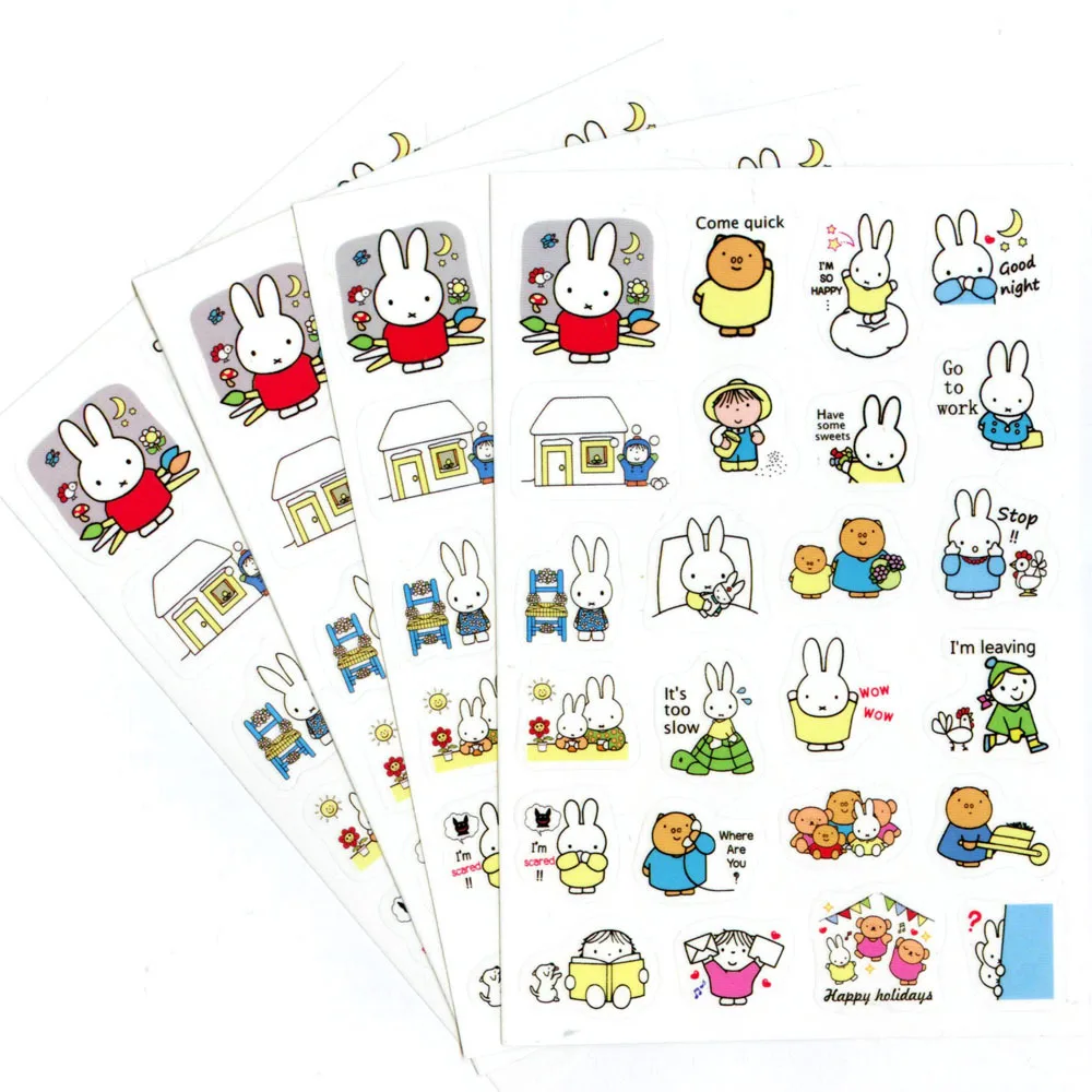 

Милая мультяшная наклейка Miffys, стикер для учетной записи, наклейка для компьютера, наклейка для альбома, дневника, стикер для планшетов