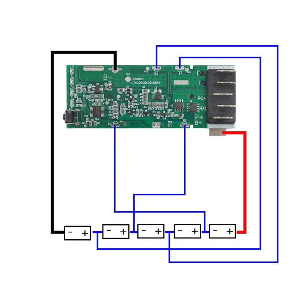 

BH15030 21700 Battery Plastic Case PCB Charge Protection Board For Hoover 18V Li-ion Battery Shell Power Tool Accessories