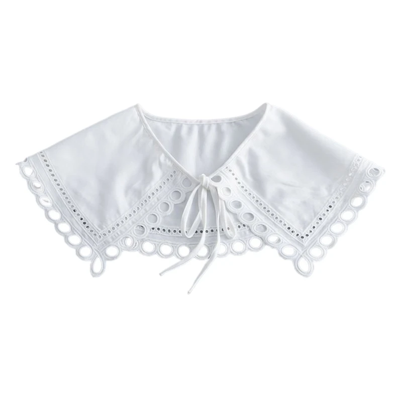 

Simple White Hollow Out Brim Decorative Collar Sweater Dress Clothes Sewing Collar Trim Handmade Diy Lace Material