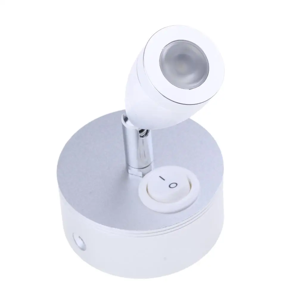 

LED spot reading light switch motorhome caravan interior lighting silver
