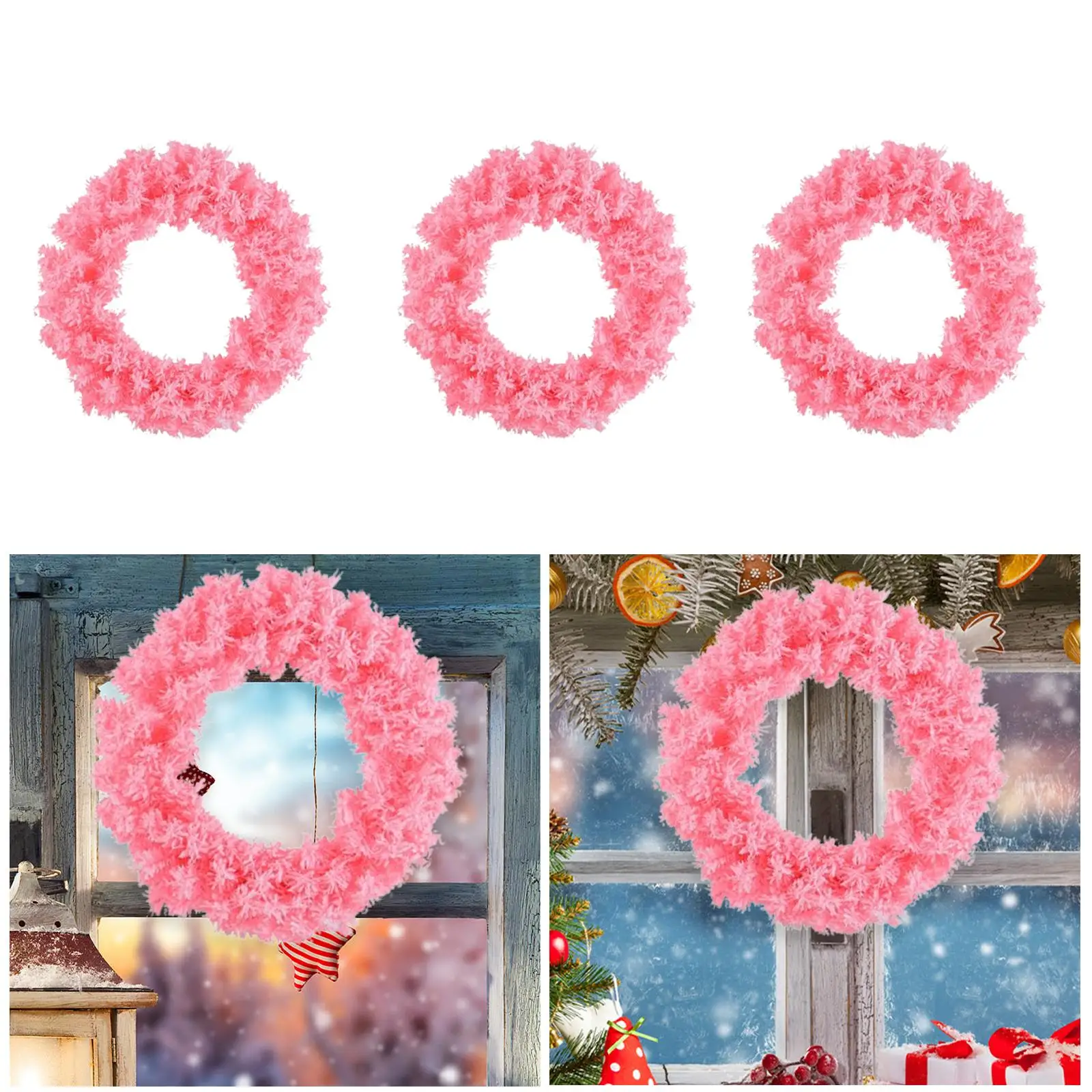 Украшение рождественского венка рождественский венок на входную дверь розовый