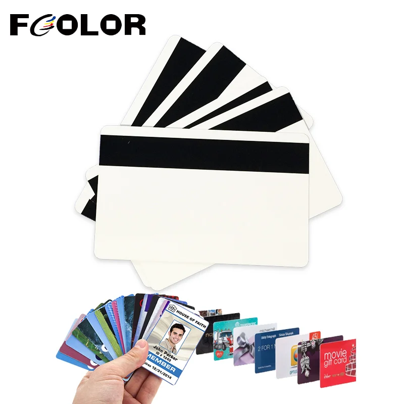 

Fcolor 230pcs/box Blank Inkjet Plastic PVC Card Used for PVC Card Printer Double Sided Printing Business ID Photo Card no Chip