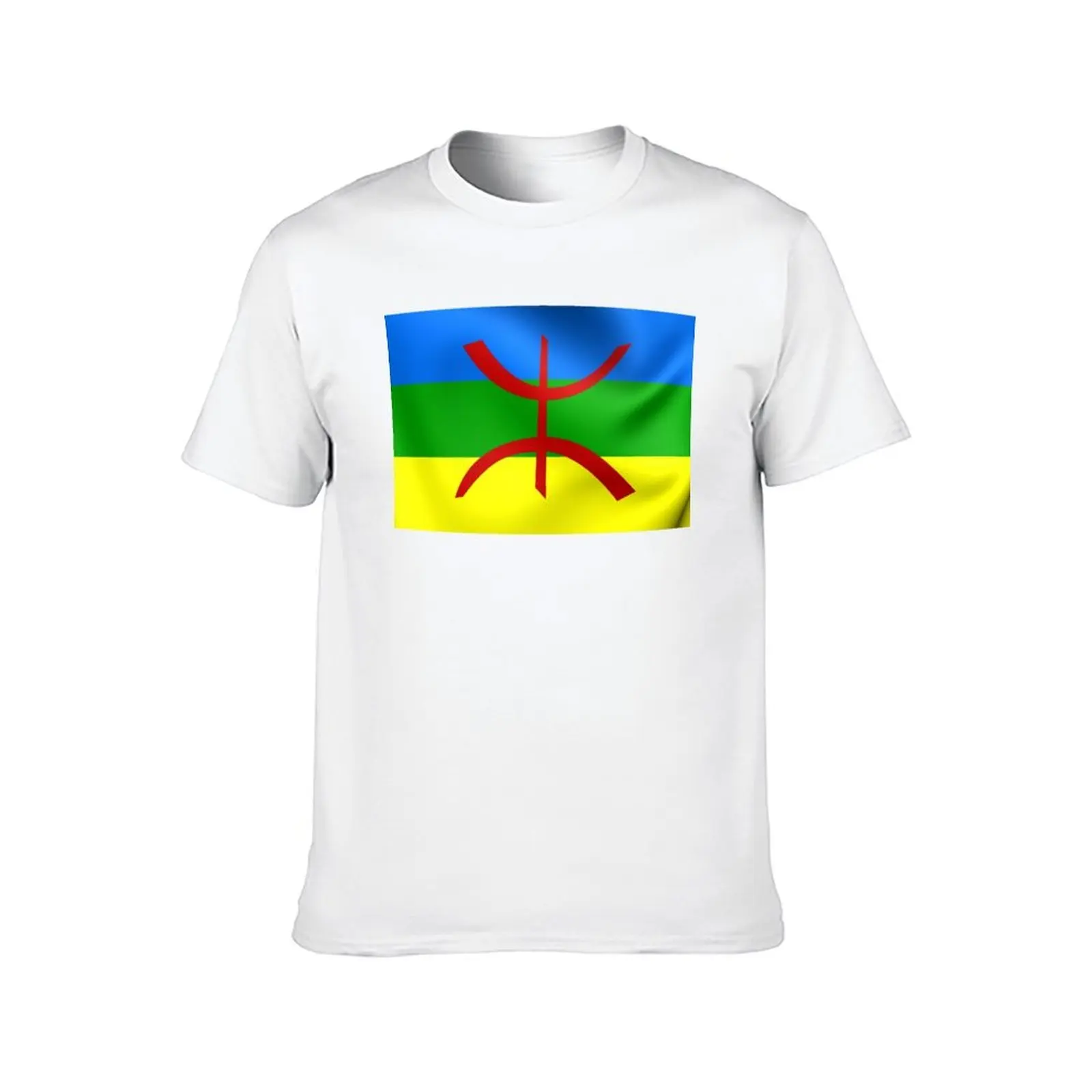 Фото Футболка с международным флагом Amazigh, мужские футболки, хлопковая футболка для мужчин, футболка №2