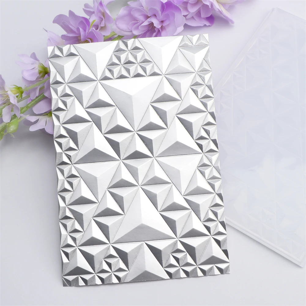 Цветущие цветы тюльпан геометрические узоры фон 3D папка с тиснением для DIY