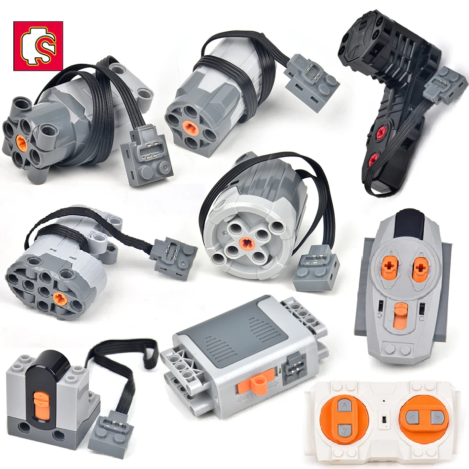 

SEMBO Technical Motor Parts Multi Power Functions Servo Train Model Building Blocks IR Remote Control Receiver Battery Box Toys