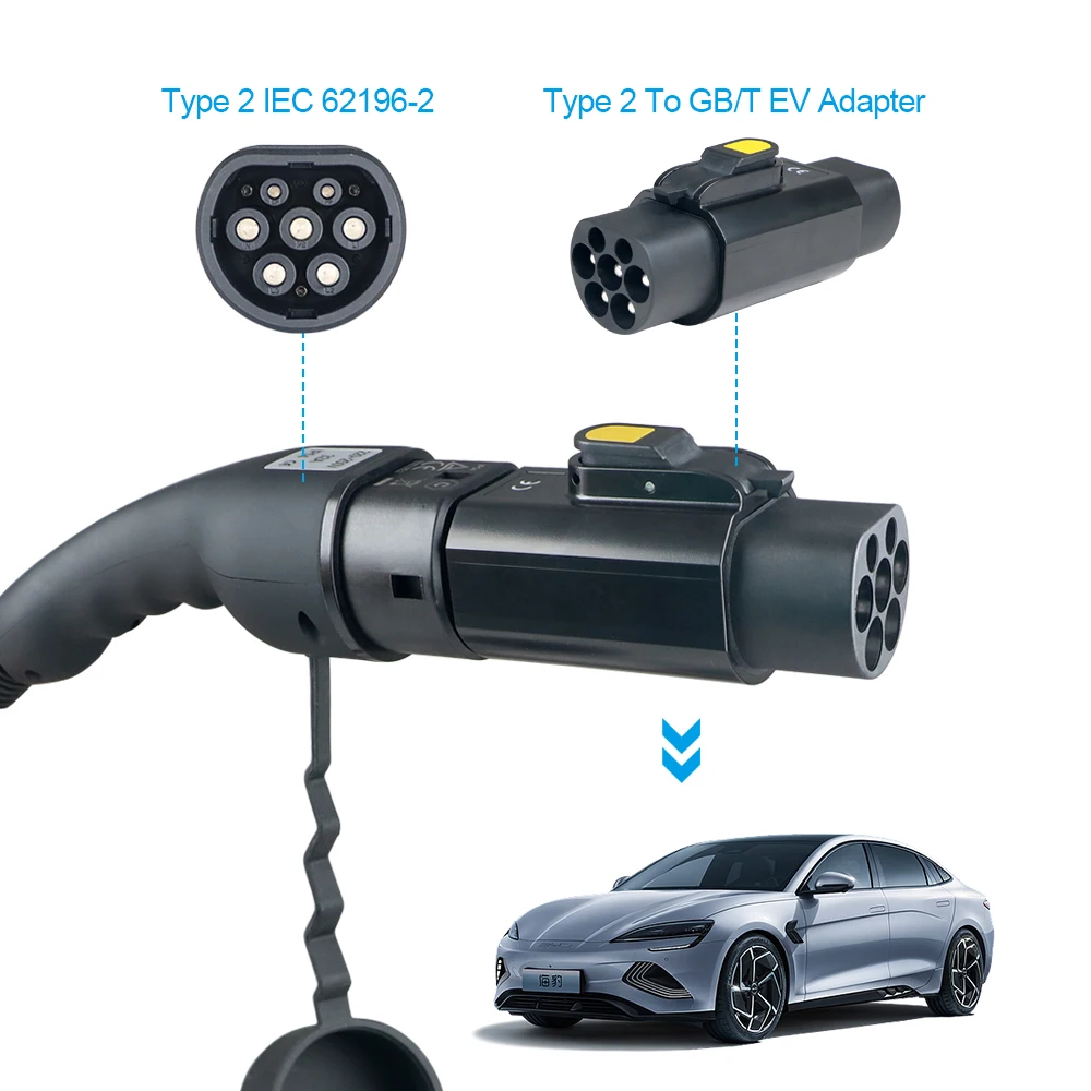 Адаптер зарядного устройства для электромобилей Тип 2-Гбт 32 А 22 кВт зарядка