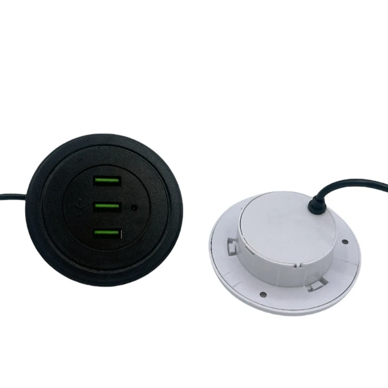 Фото Экономия места, двойная USB-розетка 2 USB 1, тип C, кабель 170 см, встраиваемое зарядное устройство для электронных устройств, №5
