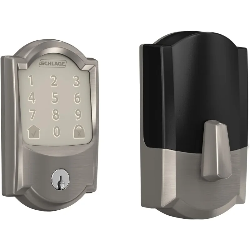 

Door Hardware & Locks›Deadbolts Encode Smart Wi-Fi Deadbolt with Camelot Trim in Satin Nickel