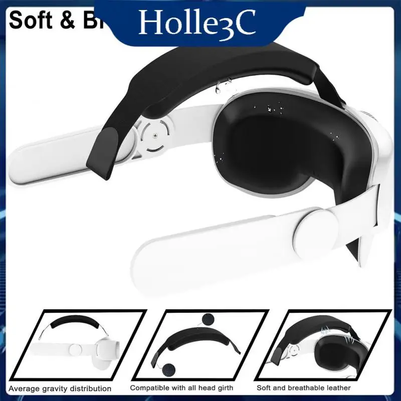 

White Telescopic Virtual Reality Abs Mask Upgrade Helmet Rack For Oculus Quest 2 Vr Headset Soft Vr Head Strap Adjustable