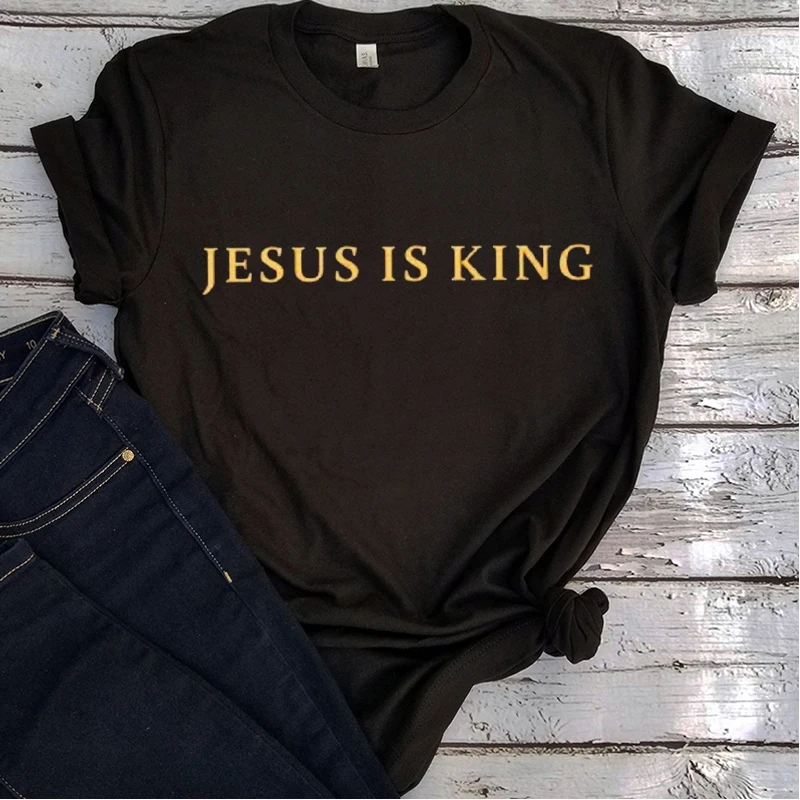 

Jesus Is King Graphic T Shirts Unisex Mens Womens Inspired Re Creation Vintage Clothes Woman Charity Give Back Graphic Tee L