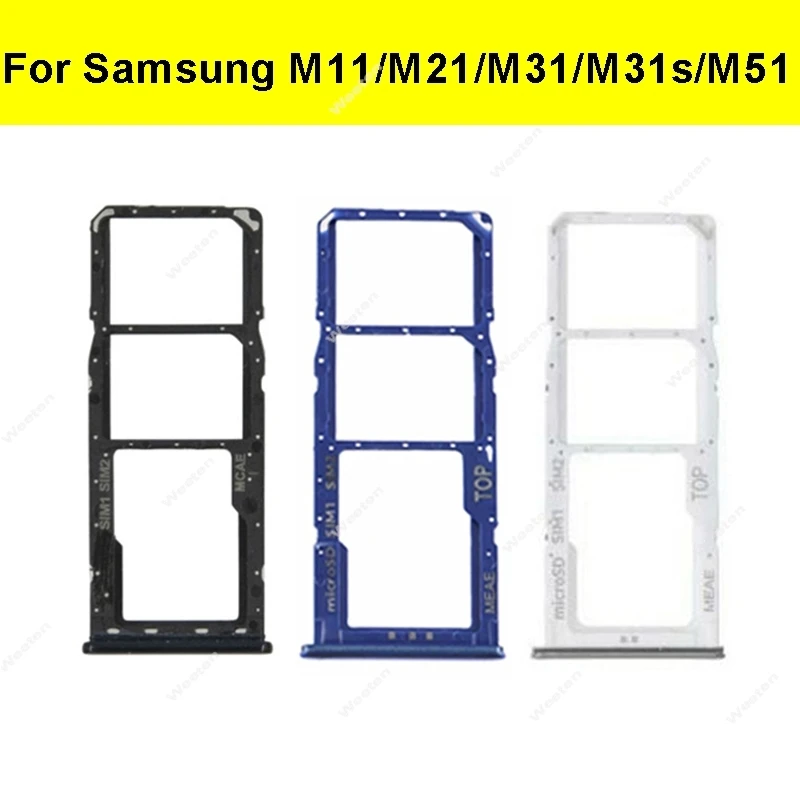 Лоток для SIM-карты Samsung M11 M21 M31 M51 M215F M315F M31S M317F M515F Адаптер чтения Ремонтные детали