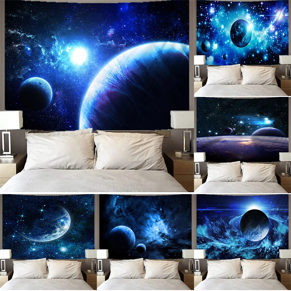 

Home Decor Planet Space Galaxy Universe Print Polyester Tapestry Bedroom Decor Wall Hanging Tapestry Background Fabric tapiz