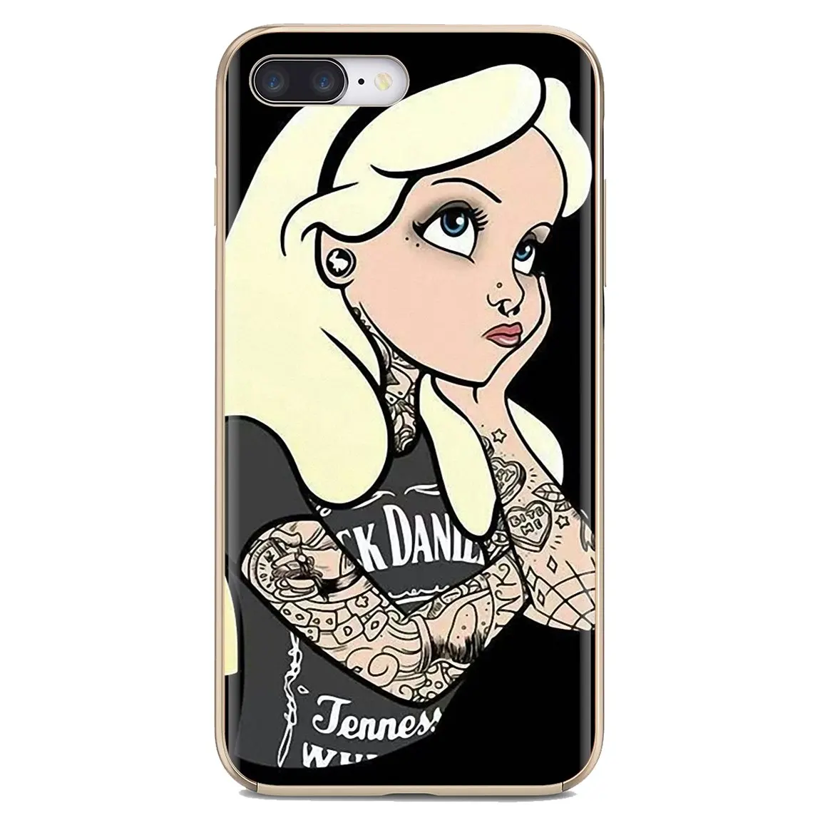 Фото Для Samsung Galaxy A9 A8 Star Lite A3 A5 A7 A6 Plus 2018 2015 2016 Татуированная принцесса Алиса Ариэль Забавный корпус №3