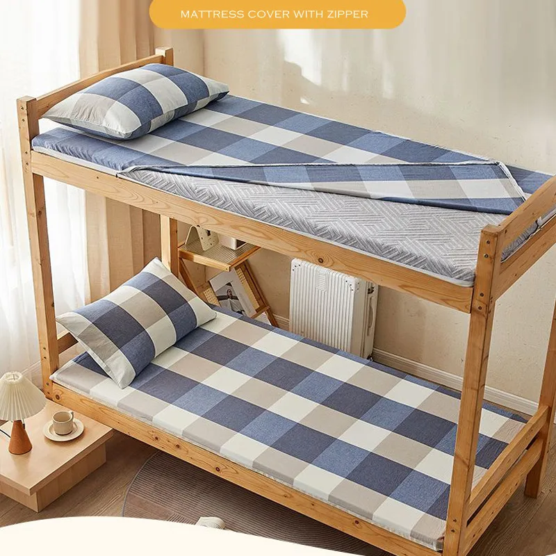 WOSTAR Хлопковый защитный чехол для матраса с геометрическим принтом и молнией 360° °