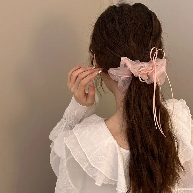 Резинка для волос женщин и девушек большие резинки эластичные Корейская лента с