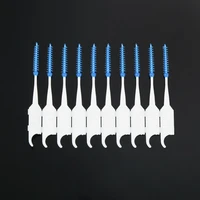 120pcs double ended floss toothbrush oral toothbrushes pro clean oral interdental toothpick tooth flossing head hygiene dental