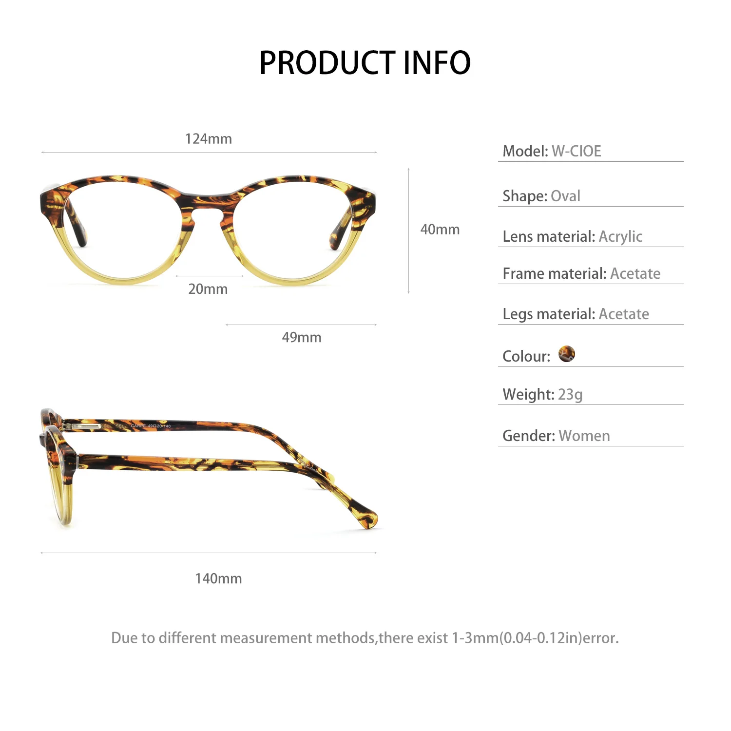 OCCI CHIARI женские очки для чтения винтажная дизайнерская оправа из ацетата ретро