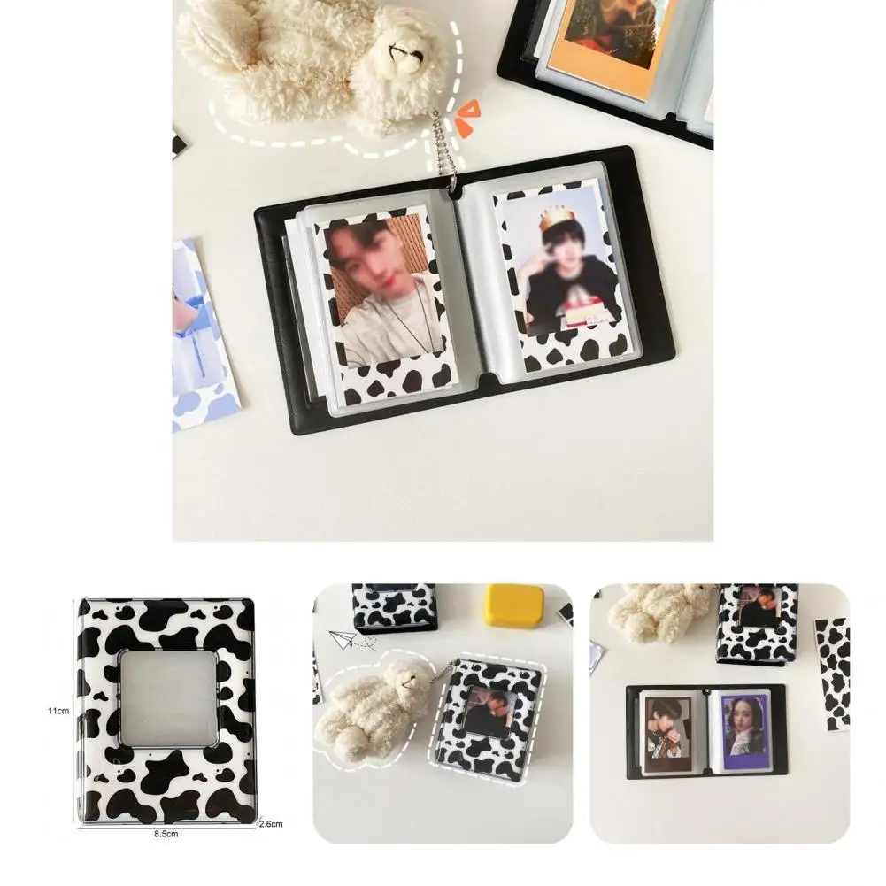 

Delicate Photocard Binder Stain Repellent PVC Cow Pattern Mini Plug In Photo Book Photocard Holder Photo Album