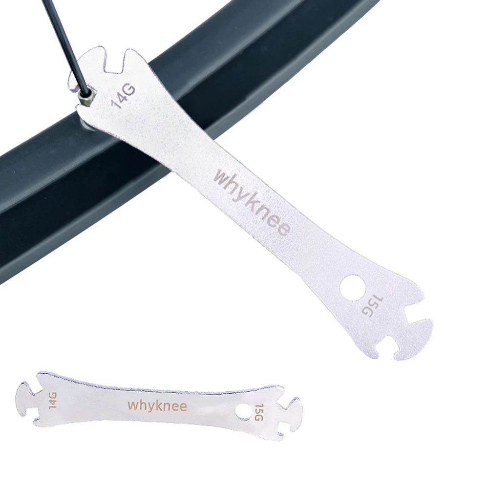 

Bicycle Wheel Spoke Wrench Spoke Tightening Correction Repair Wire Wrench 14/15G Stainless Steel Bicycle Spoke Wrench 90x18x4mm
