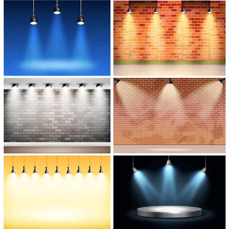 

SHUOZHIKE Art Fabric Spotlight Brick Wall Photography Background Baby Portrait Photo Background Studio Props DGQ-02