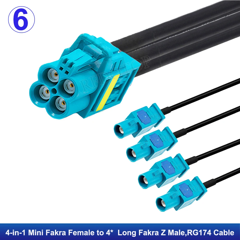 

RFDOTOP RG-174 4-в-1 MINI FAKRA коаксиальный кабель 50 Ом