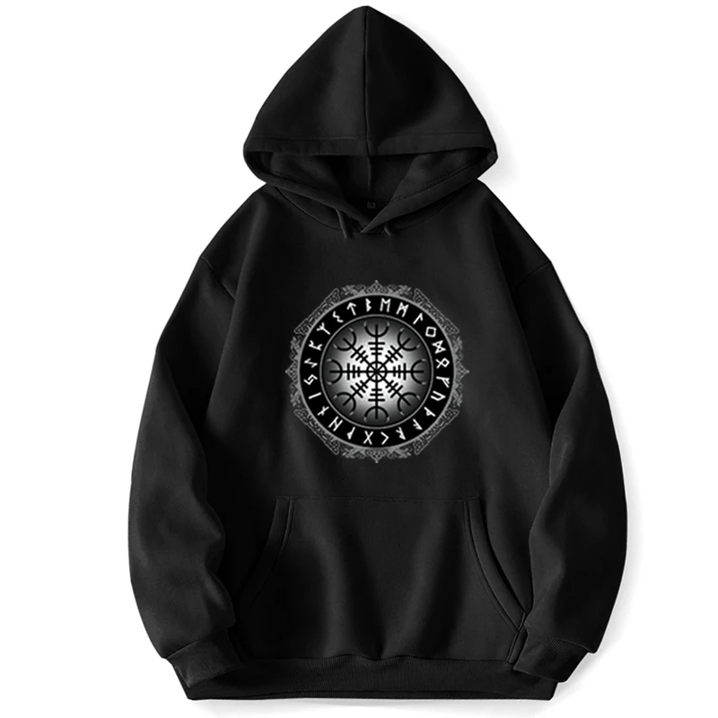 Hoodie Hoodies Pullovers Men Vikings Vintage Viking Odin Cool Punk Athelstan Valhalla Hooded Sweatshirts Jumper Pocket Spring